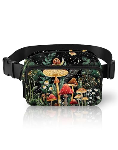 Image of Mushroom Fanny Pack Lightweight Belt Bag Fashion Waist Pouch | Waterproof, Crossbody Bags for Women, Sports, Running, Traveling, Hiking