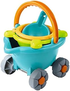 HABA Sand Bucket Scooter - 4 Piece Nesting Beach Toy Set for Toddlers