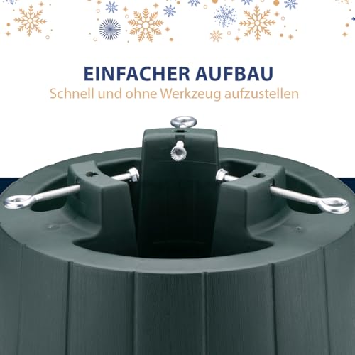 Arti Casa Weihnachtsbaumständer - Christbaumständer für echten Weihnachtsbaum - Tannenbaumständer für Innen - Baumständer große Stämme zwischen 35-130 mm - Ständer für Weihnachtsbaum
