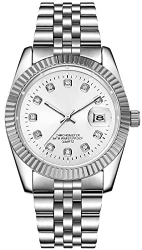 SENRUD Men's Classic Design Analog Quartz Watches Fashion Business Watch Stainless Steel Waterproof Date Casual Wrist Watch for Men