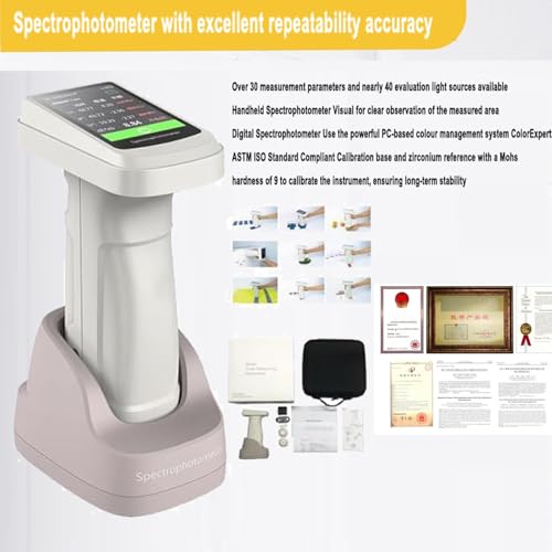 VTSYIQI Handheld Spectrophotometer D/8 Spectrometer SCI Colorimeter Color Difference Tester with Ultra-high Repeatability Accuracy 0.04 Aperture Φ8mm Φ11mm Storage 10000 Data for Printing Paint - Thumbnail 5