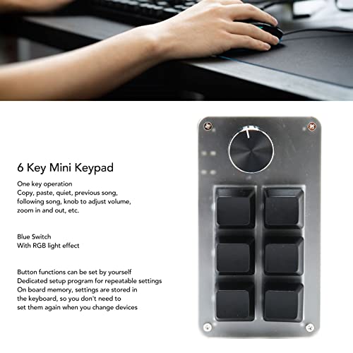 Mini clavier mécanique programmable RGB filaire à 6 touches