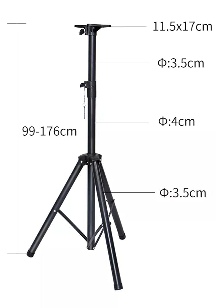 Audiovan Floor DJ PA Speaker Stand Professional Tripod Structure, Adjustable Height,Heavy Duty PA DJ Speaker Stand 36" to 60" Steel (5 FEET) - Image 6 thumbnail