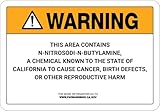 Warning: Prop 65 N-Nitrosodi-N-Butylamine - Wall Sign Facility Signs 12