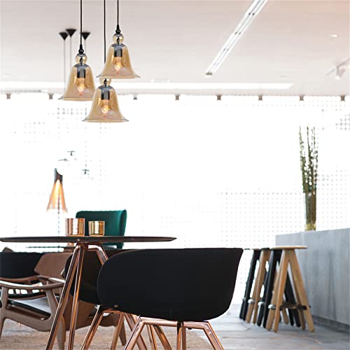 Lámparas de techo colgantes de cristal y metal con cable ajustable estilo americano para cocina 2