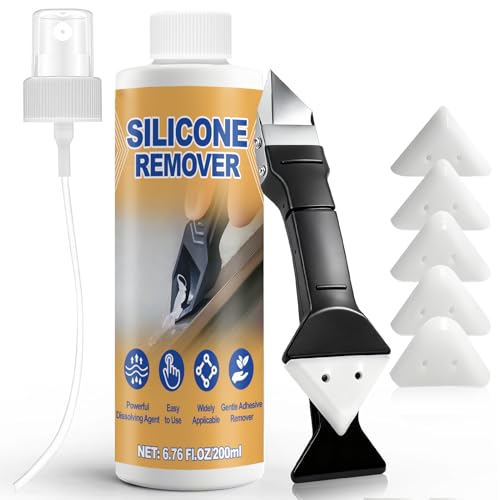 AllisWay 200ml Dissolvant Joint Silicone, Dissolvant Silicone, Enlever Joint Silicone, Puissant Enlèvement, Convient pour les Cuisines, Salles de Bain, Toilette, Salles de Douche