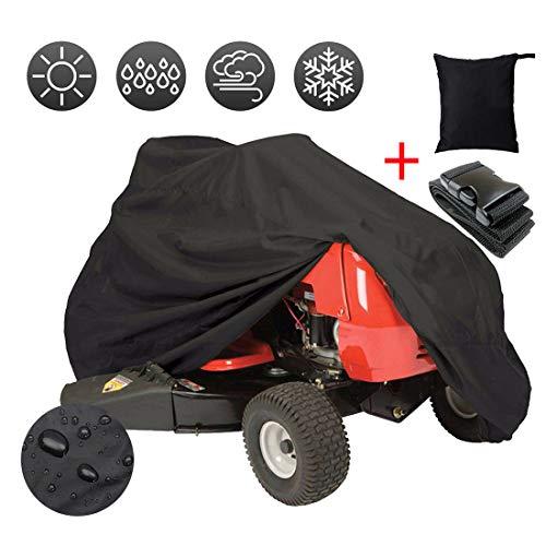 SUNDUXY Waterproof Lawn Mower Cover Waterproof ATV Cover, 210D Oxford Durable Universal Waterproof Wind-Proof UV Protection, Fits up to Most Vehicles, Tractor,XXL