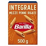 Barilla Pasta Mezze Penne Rigate Integrali, Pasta Corta di Semola Integrale di Grano Duro,...