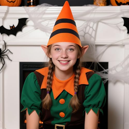 image for Pistha 8 Pcs Crayon Hat Gnome Hats Felt Party Hats Dwarf Cap Elf Hat f