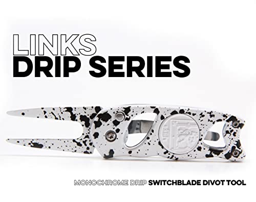 Links Golf Divot Tool with Foldable Pop-up Button & Magnetic Golf Ball Marker - Patented Golf Divot Tool and Ball Marker - Drip Collection - Image 3