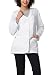 Adar Universal 31" Women's Princess V Neck Consultation Coat - 807 - White - XL