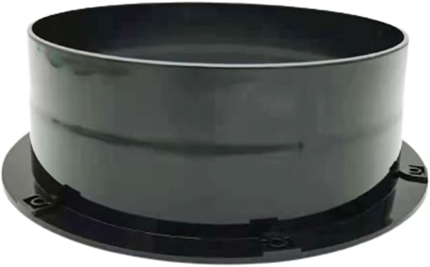 Delisheng Vent System 8 Inch (7.56 inch) Air Vent Duct Connector Flange, Quality Plastic Straight Pipe Flange of ABS for Heating Cooling Ventilation System