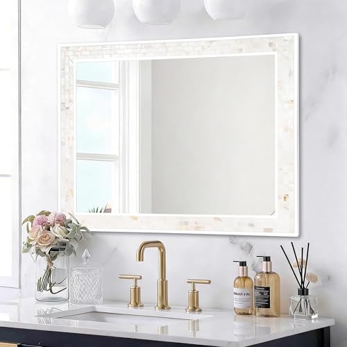 Tanmicoshomy White Bathroom Vanity Mirror 30x40 Inch for Wall