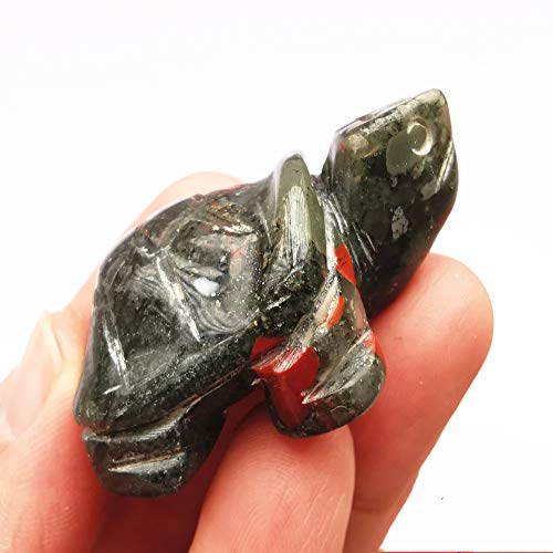 Manekieko Natural Africa Bloodstone Tortoise Crystals and Healing Stones - Image 2