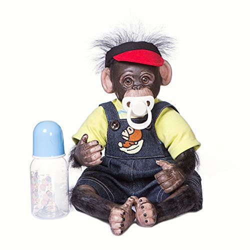 Muñeca Reborn Mono 18" 45 cm Cuerpo de Algodón miniatura 1