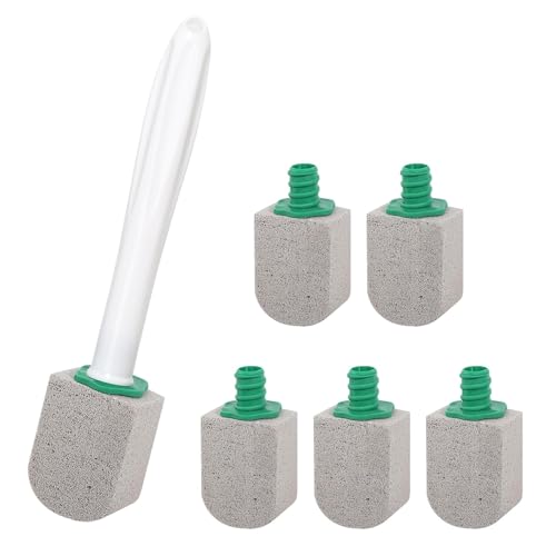 NCZCDZSW 5 unidades de piedra pómez limpiador de inodoros piedra pómez con 1 mango, bloque de limpieza, bloques de inodoro, piedra pómez con mango, piedra pómez, piedra de limpieza para baño, baños,