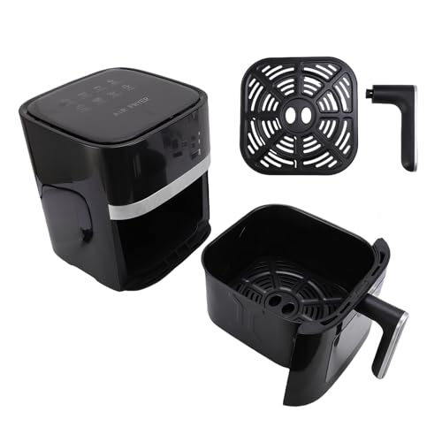 Generic Oilless Fryer Large Capacity Visual Window Fully Automatic Electric Cooker for Chicken French Fries 5QT Black