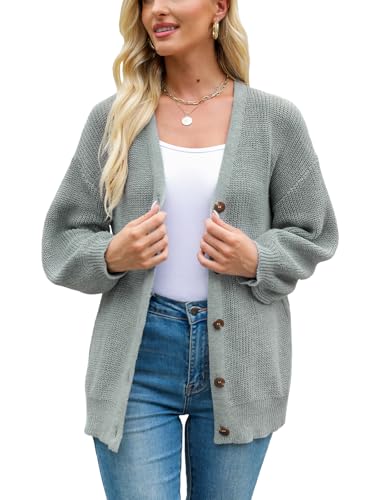 Image of CUPSHE Women's Cardigan Sweaters Long Sleeve Fall Button Down Chunky Knit Sweater Coat