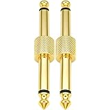 Daisybee パッチケーブル エフェクター 連結プラグ ストレートタイプ エフェクター接続 省スペース 金メッキ 高伝送効率 2本入り