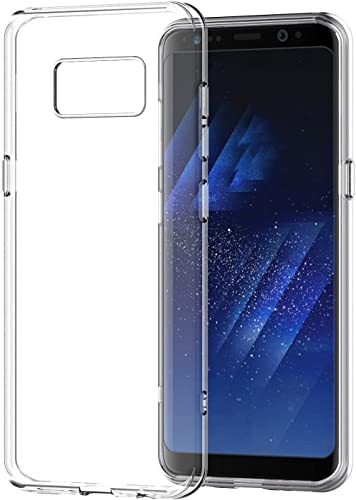 Image of NISHTECH for Samsung Galaxy S8 Plus Premium Transparent Hybrid Soft Slim Dust Proof Back Case Cover Silicone with Camera Protection