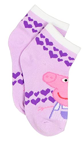 Peppa Pig – Conjunto de meias infantis para meninas, Friends Quarter Multi, Shoe Size: 4-7