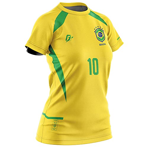 Camiseta Filtro UV Brasil Canarinho Torcedor - Feminino