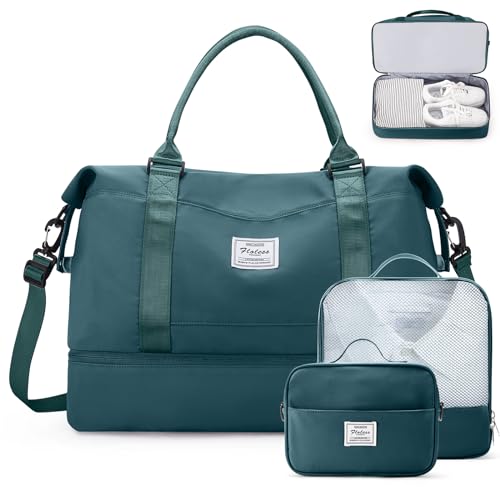 Weekender Bags for Women,Travel Duffle Overnight Bag with Shoe Compartment by SYCNB - Used condition - US$20.61