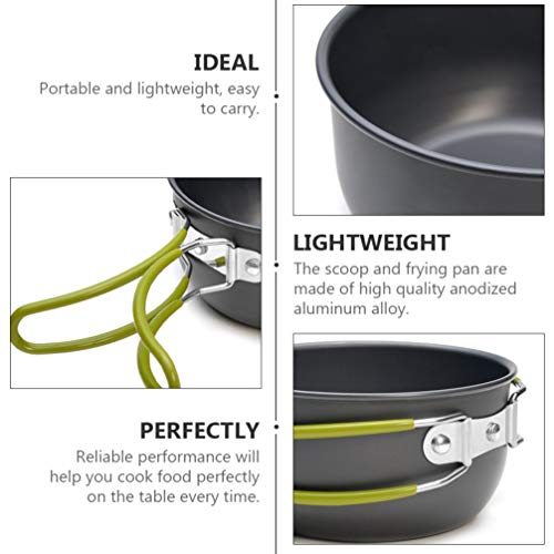 BESPORTBLE Kit de confusão de utensílios de cozinha leve para mochilão, conjunto de utensílios de co