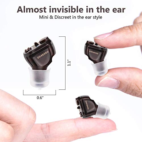 Rechargeable Hearing Amplifier Seniors-Adults Noise-Cancelling - Magic Ear Amplifier Invisible Voice Sound Amplifiers Elderly Listening Assistance Device 1 Pack (Brown)… #TOP5