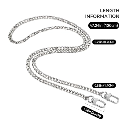 Image of Jiesinlov Purse Chain Adjustable Shoulder Strap with Small Metal Ball Replacement Transformation Crossbody Handbag