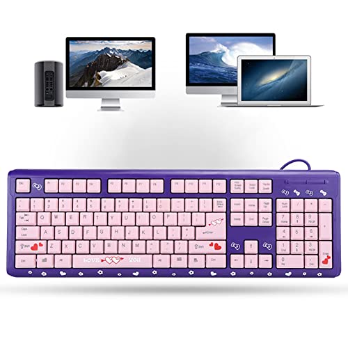 Clavier filaire USB mignon compact, le cadeau parfait pour ordinateur