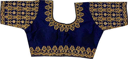 Latest Blouse Saree Designer Party Wear Readymade Blouse Saree Designer Indian Style Padded Blouse for Saree Crop Top B 427 Navy Blue