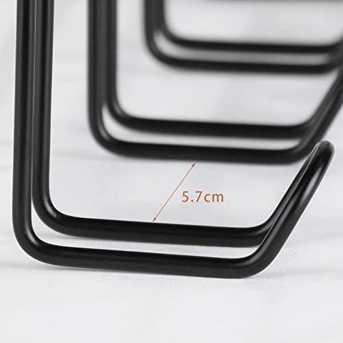 Towel Rack Wall Mounted - Rolled Towel Holder With 5 Towel Hooks, Organizer Bath Sheet And Hanging Towel - Deliton Black Bathroom Decor Storage Series #TOP5