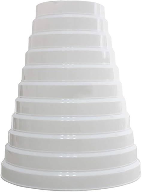 SheMi Plastic Round Fittings Duct Pipe Reducer - Ducting Pipe Multi Reducer Extractor Fan Ventilation Hose Connector Adapter 100mm-200mm White Tube Reducing Ring