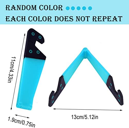 Karjiaja 8 Pcs Foldable Cell Phone Stand, V Shaped Phone Stand Cell Phone Holder Stand Portable Mobile Phone Stand Smartphone Foldable Stand Adjustable Phone Holder Stand Universal Phone Stand Holder