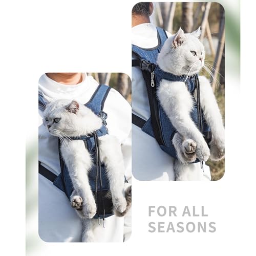 Mochila de transporte para pernas para animais de estimação, mochila de viagem para gatos com pernas
