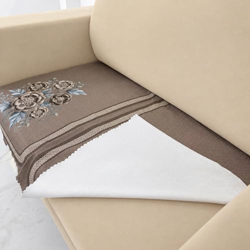 Image of Homerz Premium Waterproof Jasmine Joe Sofa Seat Cover - Floral Printed Sofa Protector | Non-Slip, Washable & Durable Sofa Protector (Mouse, 2 Seater)