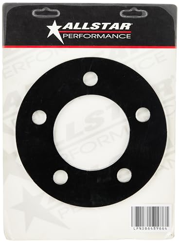 Allstar Performance Wheel Spacer, 5 x 5.00 in Bolt Pattern, 1/4 in Thick, Steel, Black Paint, Each (ALL44126)