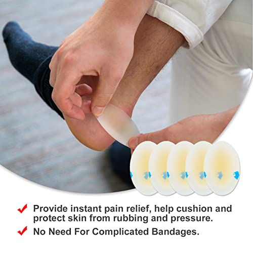 Blister Bandages, Blister Pads (15PCS) Gel Blister Cushions, Blister Pads, Hydrocolloid Seal Adhesive Bandages for Fingers, Toes, Heel Blister Prevention, Waterproof, ULTRA-THIN
