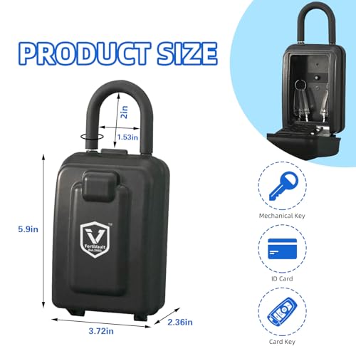 Boîte de verrouillage pour clés étanche code réinitialisable 12 chiffres