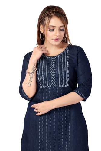 Image of DARIKA Denim Kurtis for Women in Small & Plus Size.