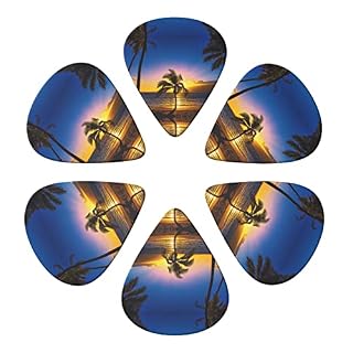 Hawaii Beach Lot de 6 médiators pour guitare acoustique, guitare électrique, basse, ukulélé – fin, moyen et épais - Les Beatles, Paul McCartney, John Lennon, RIngo Starr, George Harrison Hawaii Beach Lot de 6 médiators pour guitare acoustique, guitare électrique, basse, ukulélé – fin, moyen et épais – Image 4