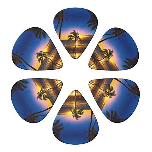 Hawaii Beach Lot de 6 médiators pour guitare acoustique, guitare électrique, basse, ukulélé – fin, moyen et épais - Les Beatles, Paul McCartney, John Lennon, RIngo Starr, George Harrison Hawaii Beach Lot de 6 médiators pour guitare acoustique, guitare électrique, basse, ukulélé – fin, moyen et épais – Image 5