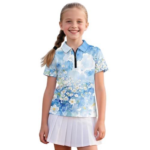 Polo de tennis blanc à manches courtes pour fille 11-12 ans Cumagical