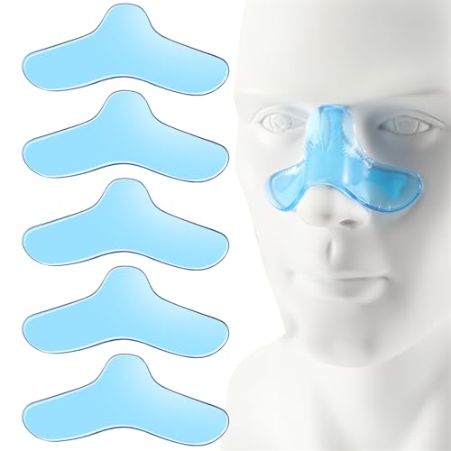CPAP Nose Pads 5 Pack Universal Nose Pads Reusable Nasal Gel Pads Washable Cpap Nose Protector Fit for Most Masks