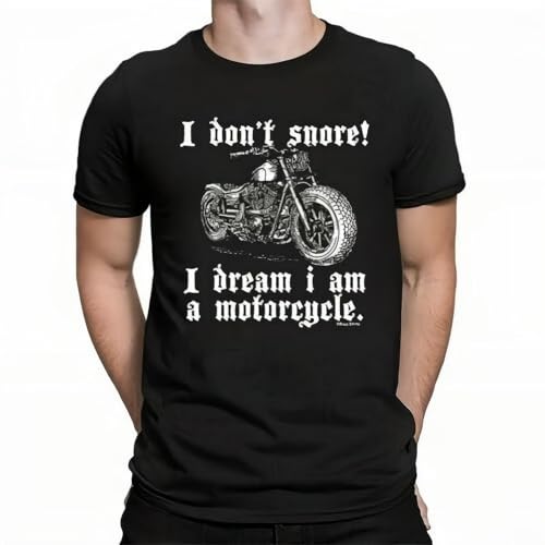 FIATI00P I Dont Snore! I Dream I Am A Motorcycle Mens Biker T-Shirt Organic Motorbike