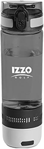 Izzo Botella de altavoz Bluetooth de golf - Bluetooth, botella de agua con altavoz inalámbrico para golf, color negro