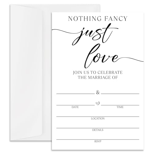 rizotus Minimalism White Wedding Invitations with Envelopes, 25 Invitation Cards Blank Invites for Wedding Reception Bridal Baby Shower Engagement Birthday Dinner Party, 4 x 6 Inch -20