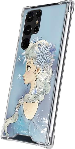Miniatura 2 de Skinit Funda transparente compatible con Galaxy S22 Ultra, diseño de retrato lateral de Elsa de Frozen de Disney con licencia oficial