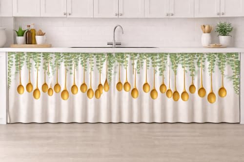 Image of Barebeauty Premium Printed Kitchen Sink Curtain | Kitchen Under Sink Curtain | Decorative Cabinet Cover | Washable & Dustproof | Modern Curtain (3, Design-7)